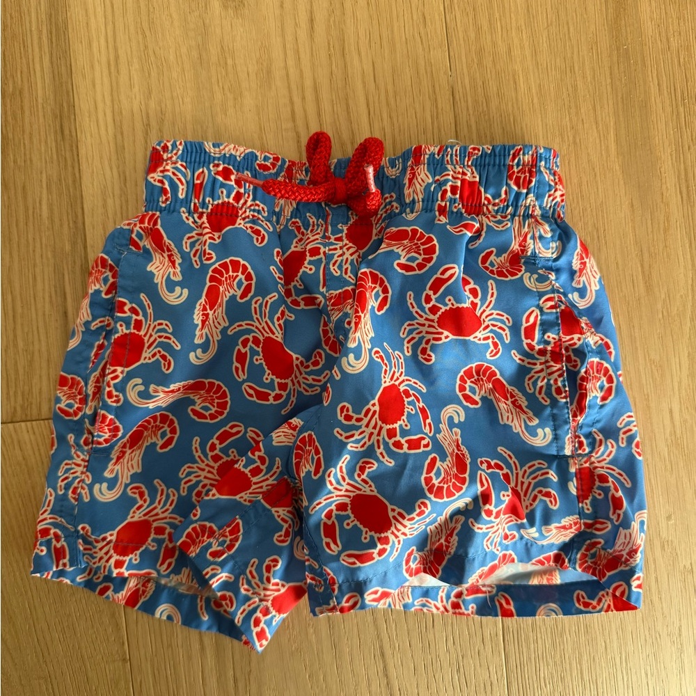 Vilebrequin Toddler Blue and Red Lobster Print Shorts